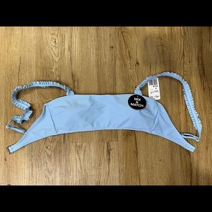 Blue bikini top